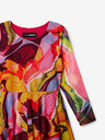 Desigual Gelb und rosa gemustertes Kleid für Mädchen Desigual Aguayo