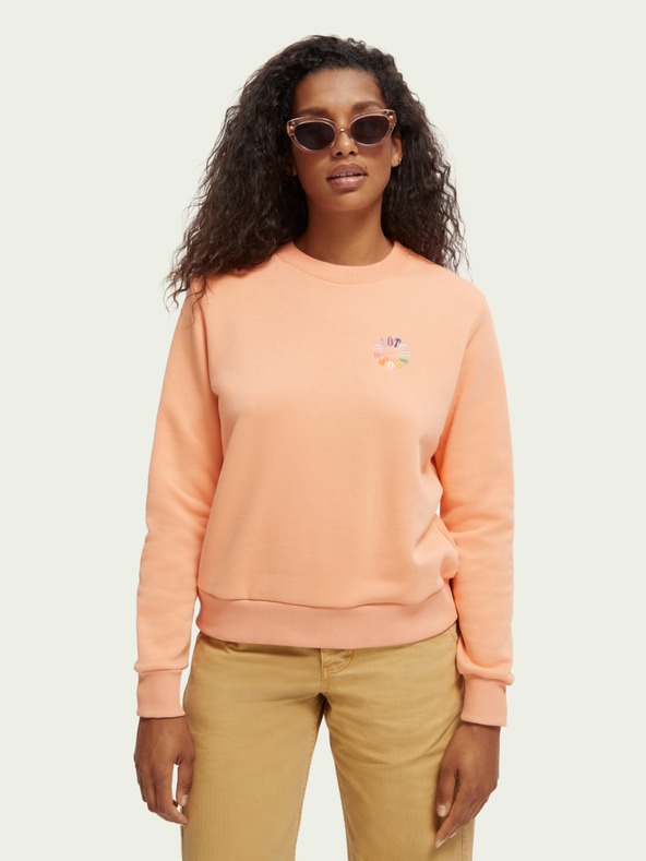 Scotch & Soda Orangefarbenes Damen-Sweatshirt Scotch & Soda