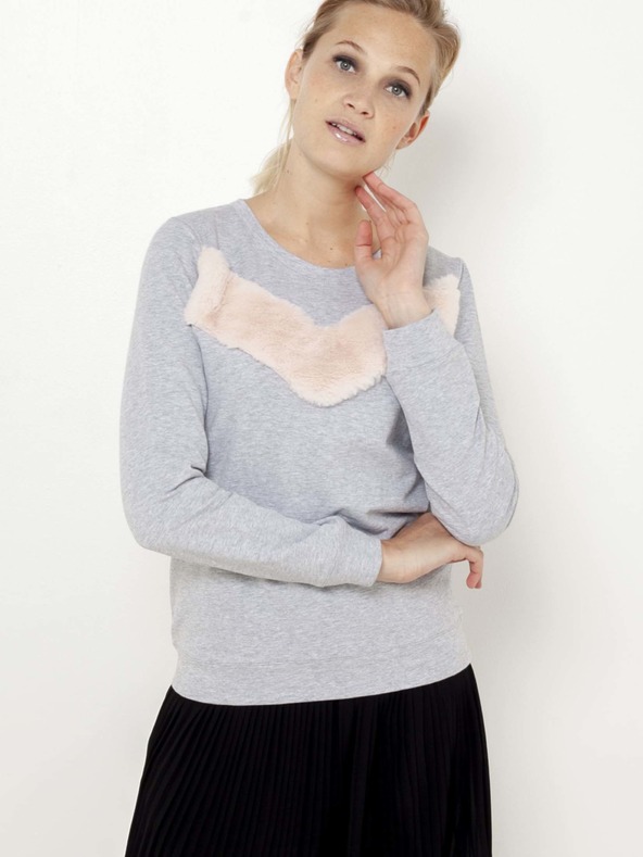 CAMAIEU Graues Sweatshirt mit Detail CAMAIEU