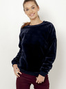 CAMAIEU Dunkelblaues Sweatshirt aus Samt CAMAIEU