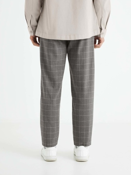 Celio Graue gemusterte Herrenhose Celio