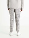 Celio Grau karierte Herren-Crop-Hose Celio 24H Avocheck