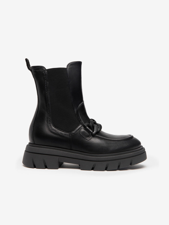Nero Giardini Schwarze Chelseastiefel aus Leder Nero Giardini