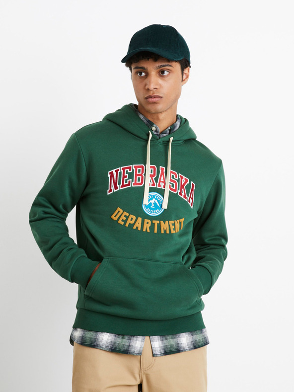 Celio Nebraska Department Sweatshirt Grün