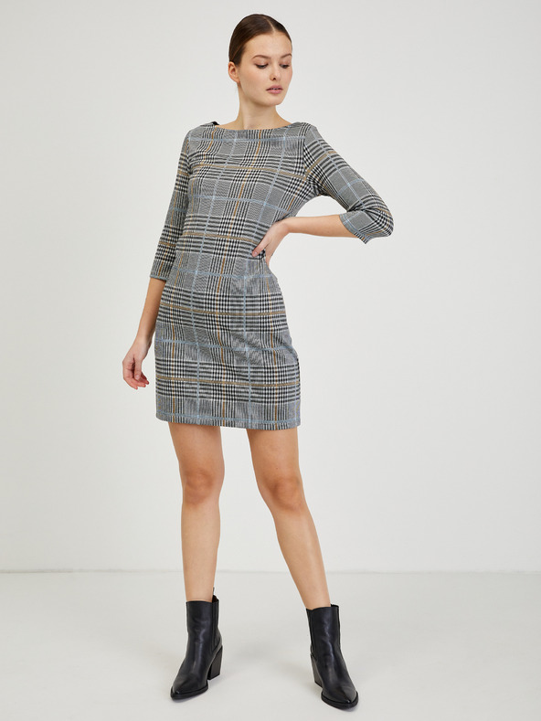 Orsay Grau kariertes Kleid ORSAY