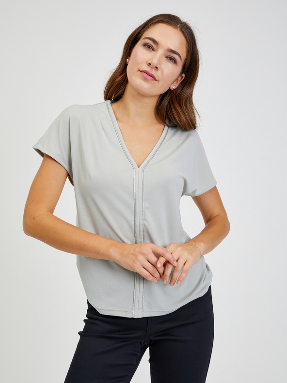 Orsay Hellgraues Damen-T-Shirt ORSAY