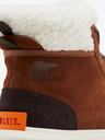 Sorel Braune Damen-Knöchel-Wildleder-Winterstiefel mit Kunstfell SOREL Explorer II Carnival Cozy