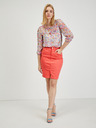 Orsay Orangefarbener Damen-Jeansrock ORSAY