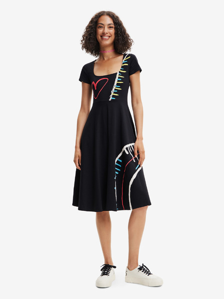 Desigual Schwarzes Desigual Lisa Damenkleid