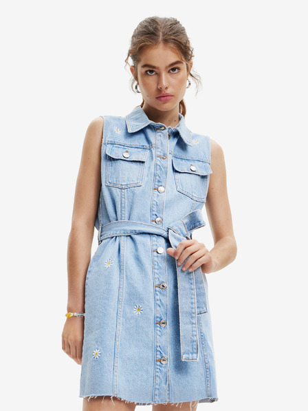 Desigual Hellblaues Desigual Damen Denim Hemdkleid Virginnie