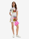 Desigual Weißes gemustertes Desigual Newspaper Kleid für Damen
