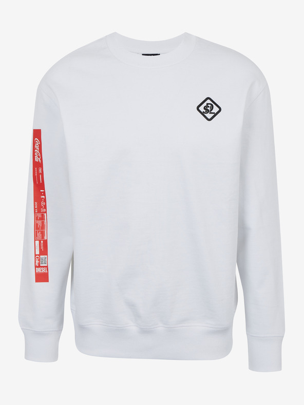 Diesel Weißes Diesel Herren Cola Felpa Sweatshirt