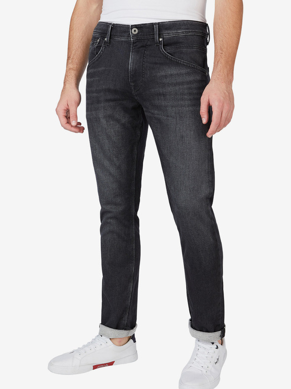 Pepe Jeans Schwarze Herrenjeans mit gerader Passform Pepe Jeans Track