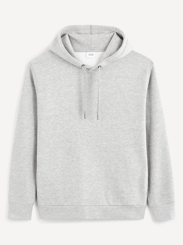 Celio Grauer Herren-Kapuzenpullover Basic Celio