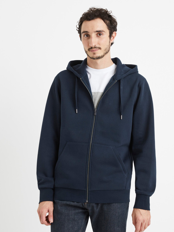 Celio Dunkelblaues Herren-Kapuzenshirt Celio Vethree