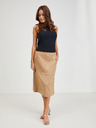 Orsay Hellbrauner Damen Midirock aus Wildleder ORSAY