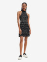 Desigual Desigual El Havre weiß und schwarz gemustertes Damenkleid