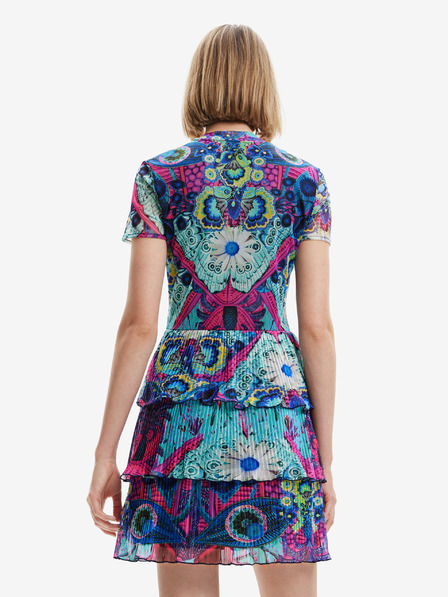 Desigual Blaues gemustertes Damenkleid Desigual Exeter-Lacroix