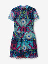 Desigual Blaues gemustertes Damenkleid Desigual Exeter-Lacroix