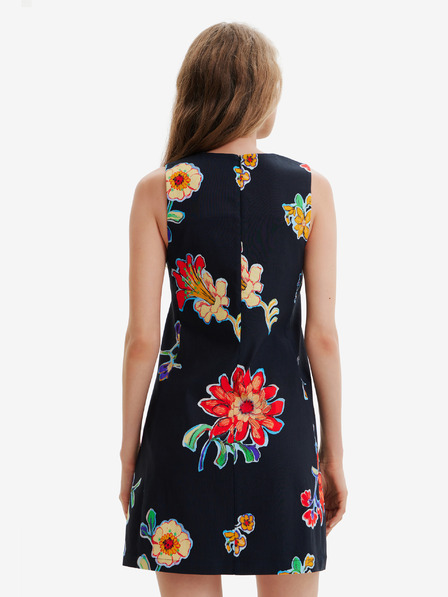 Desigual Schwarzes geblümtes Desigual Sundance Kleid für Damen
