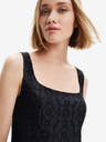 Desigual Schwarzes Desigual Newcastle Damen-Spitzenkleid