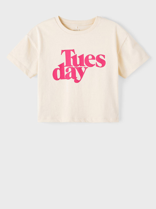 name it Cremefarbenes Mädchen-T-Shirt name it Balone