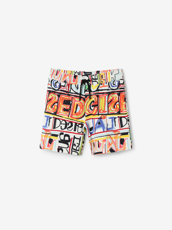 Desigual Desigual Aloha weiß gemusterte Shorts für Jungen