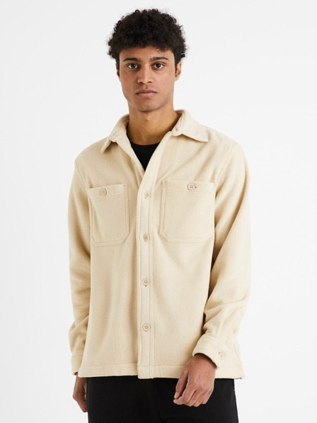 Celio Beigefarbenes Herren-Top-Shirt Celio Dafleece