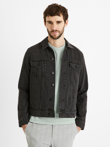 Celio Schwarze Herren-Jeansjacke Celio Dudens