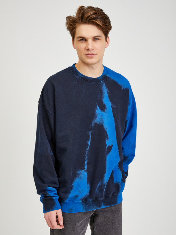 Diesel Dunkelblaues Herren-Batik-Sweatshirt Diesel