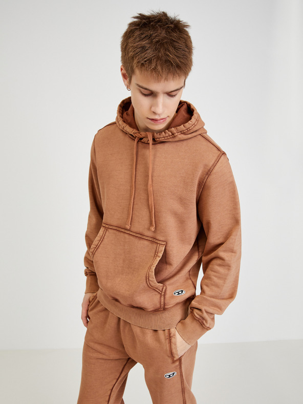 Diesel Brauner Herren-Kapuzenpullover Diesel