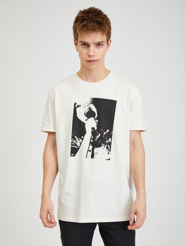 Diesel Cremefarbenes Herren-T-Shirt Diesel