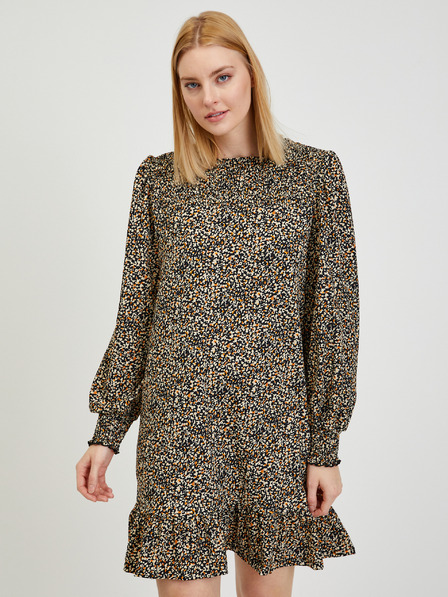 Orsay Schwarzes gemustertes Damenkleid ORSAY
