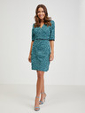 Orsay Petrolfarbenes gemustertes Damenkleid ORSAY