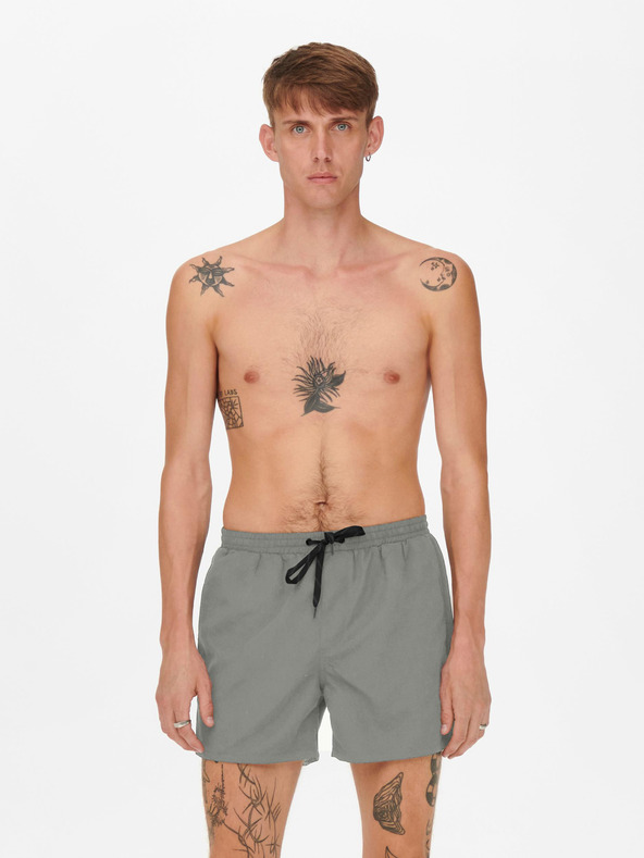 ONLY & SONS Graue Badebekleidung für Herren von ONLY & SONS Ted