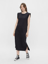 Pieces Schwarzes Damen Basic Maxikleid Pieces Chilli
