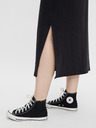 Pieces Schwarzes Damen Basic Maxikleid Pieces Chilli