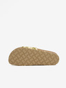 Ojju Grün-beige gemusterte Damenpantoffeln OJJU