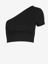 Noisy May Schwarzes asymmetrisches Crop-Top Noisy May Nini