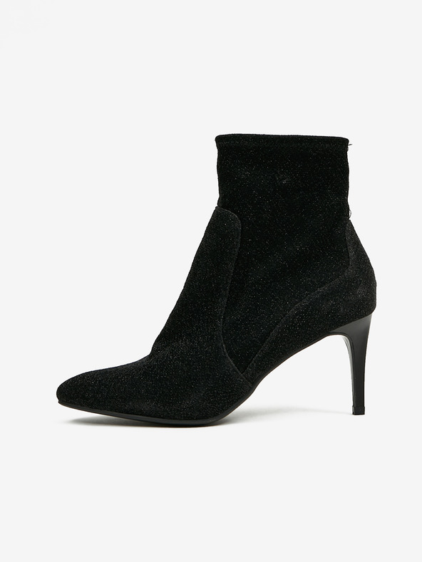 CAMAIEU Schwarze Damen-Stiefeletten aus Wildleder CAMAIEU