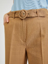 Orsay Braune weite Damenhose mit Gürtel ORSAY