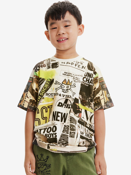 Desigual Negro Kinder  T‑Shirt