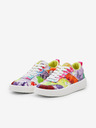 Desigual Weiß Desigual Damen gemusterte Turnschuhe Fancy Tie Dye