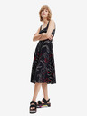 Desigual Schwarzes Desigual Cambridge Printed Dress für Damen