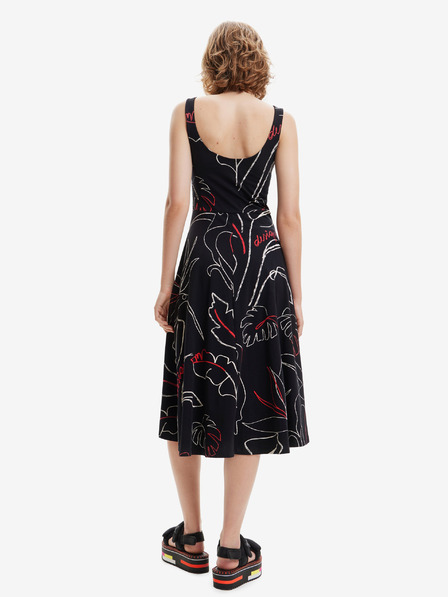 Desigual Schwarzes Desigual Cambridge Printed Dress für Damen