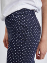 Orsay Dunkelblaue dreiviertellange Damen-Tupfenhose ORSAY