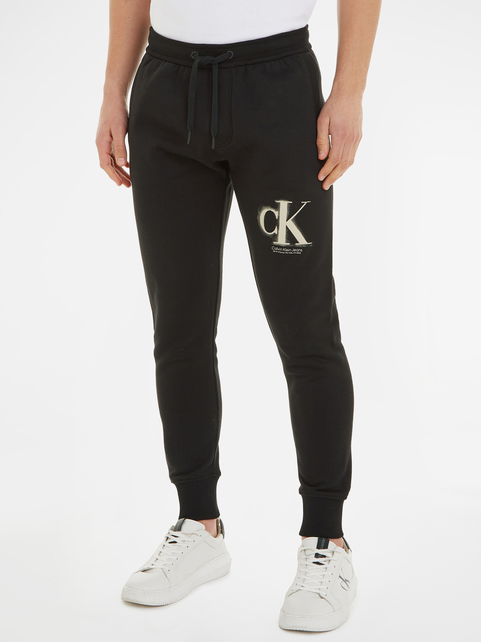 Black calvin klein joggers on sale