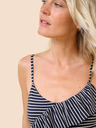 Orsay Dunkelblau gestreiftes Tank-Top mit Rüsche ORSAY