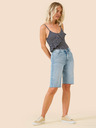 Orsay Dunkelblau gestreiftes Tank-Top mit Rüsche ORSAY