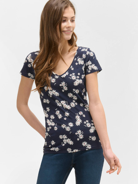 Orsay Dunkelblau geblümtes T-Shirt von ORSAY